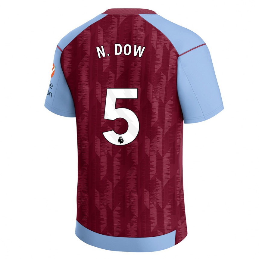 Men  Elisha N'dow #5 Claret Blue Home Jersey 2023/24 T-Shirt