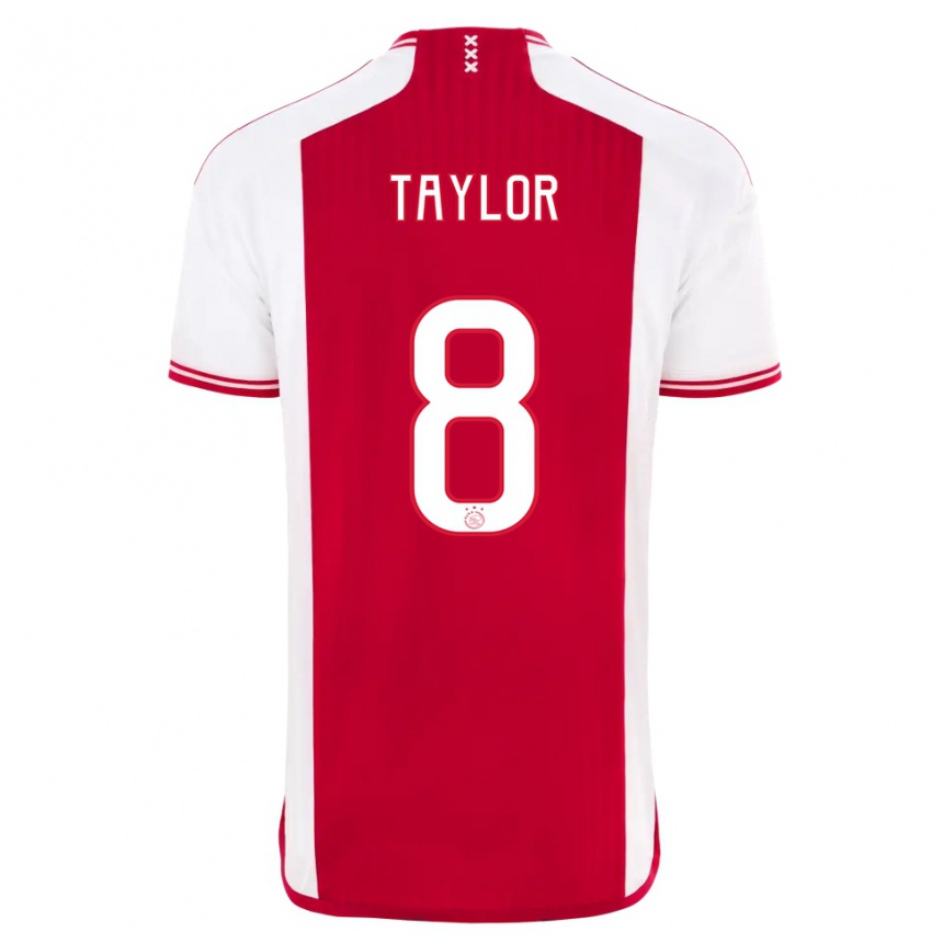 Men  Kenneth Taylor #8 Red White Home Jersey 2023/24 T-Shirt
