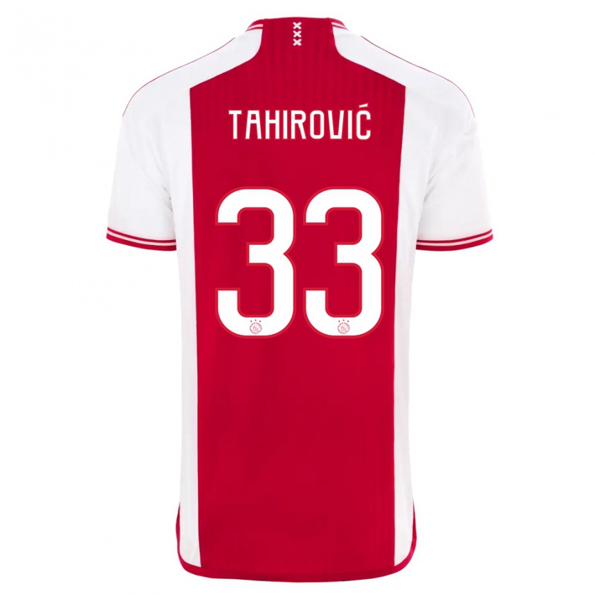 Men  Benjamin Tahirovic #33 Red White Home Jersey 2023/24 T-Shirt