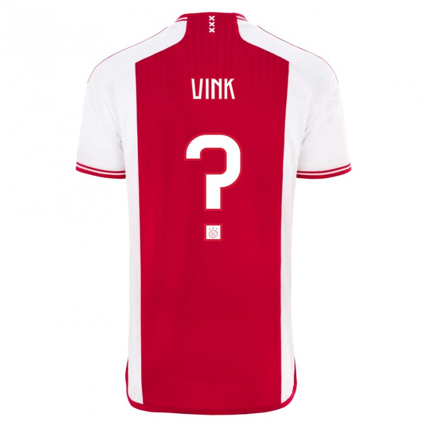 Men  Skye Vink #0 Red White Home Jersey 2023/24 T-Shirt