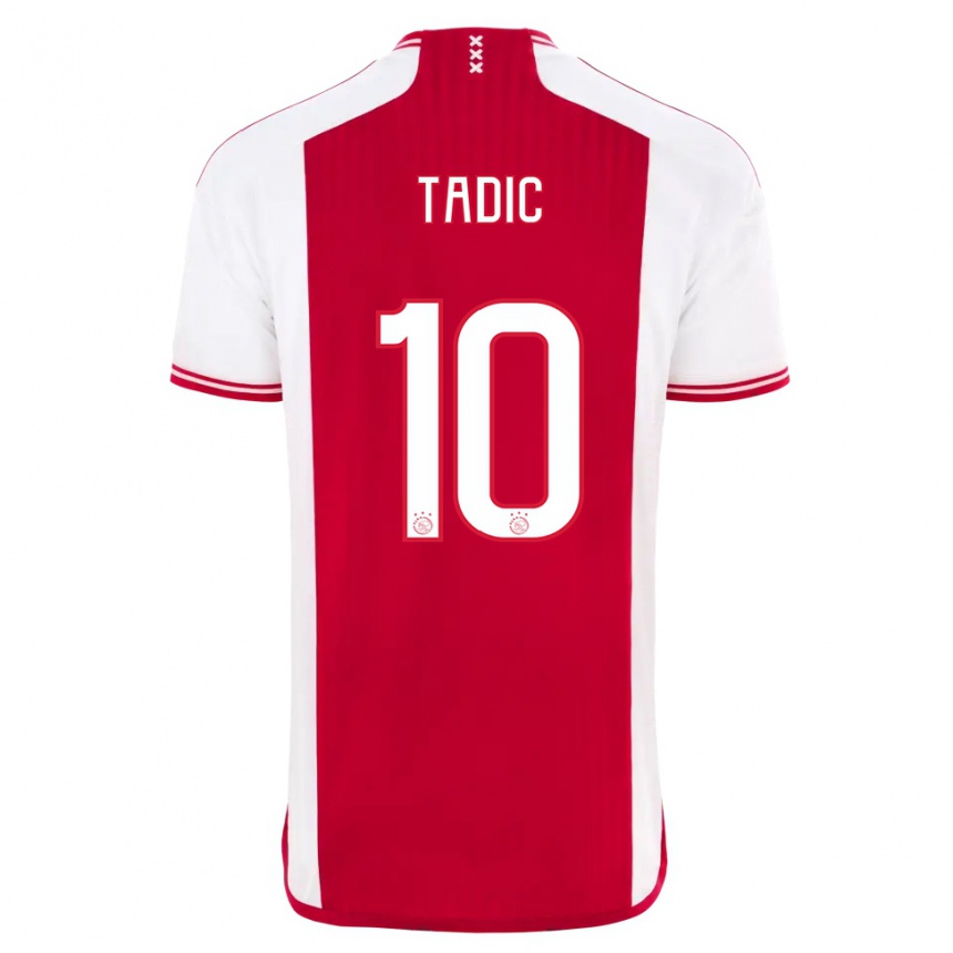 Men  Dusan Tadic #10 Red White Home Jersey 2023/24 T-Shirt