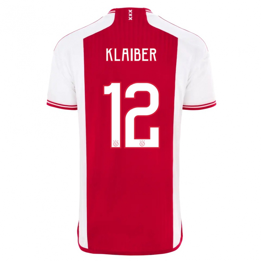 Men  Sean Klaiber #12 Red White Home Jersey 2023/24 T-Shirt