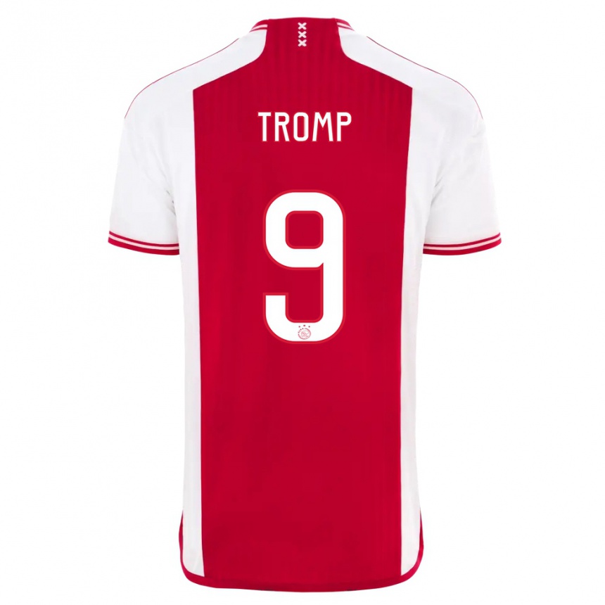 Men  Nikita Tromp #9 Red White Home Jersey 2023/24 T-Shirt