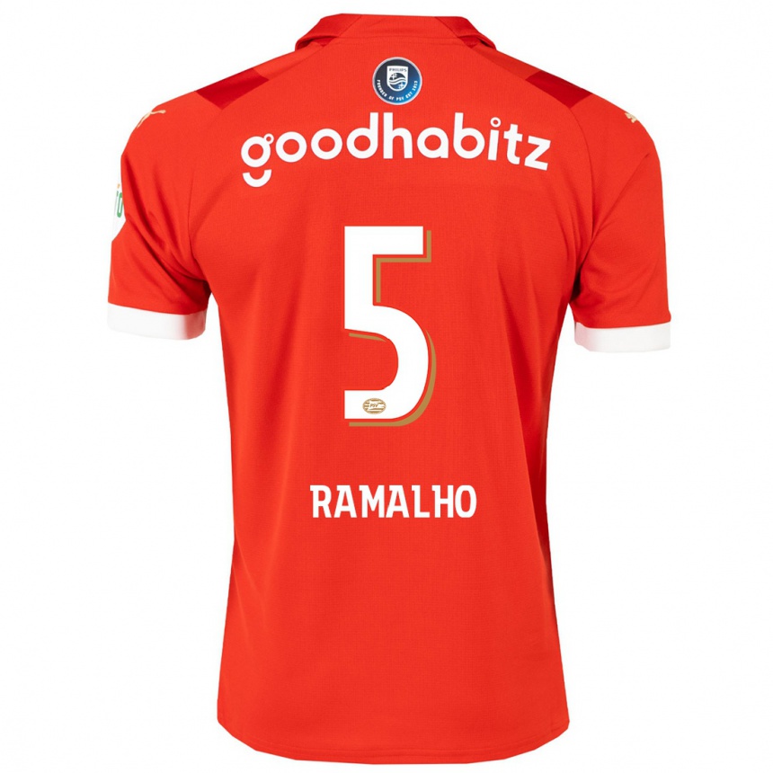 Men  Andre Ramalho #5 Red Home Jersey 2023/24 T-Shirt