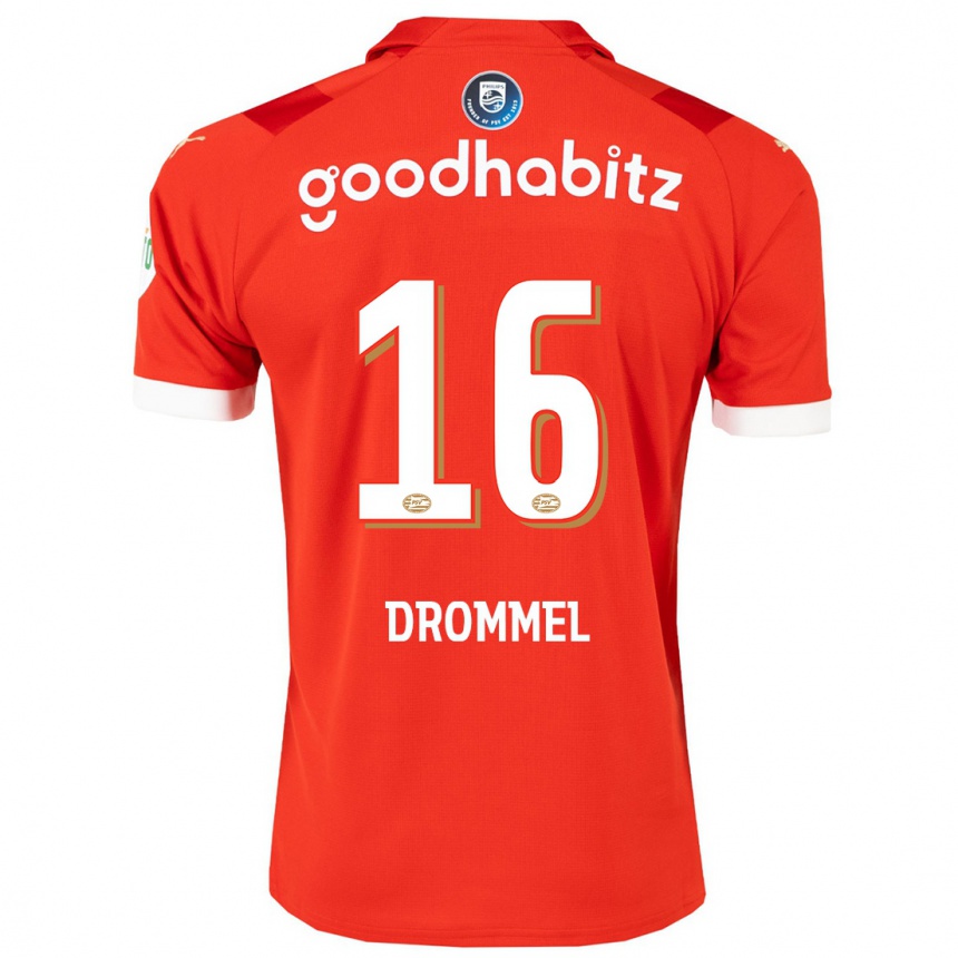 Men  Joel Drommel #16 Red Home Jersey 2023/24 T-Shirt