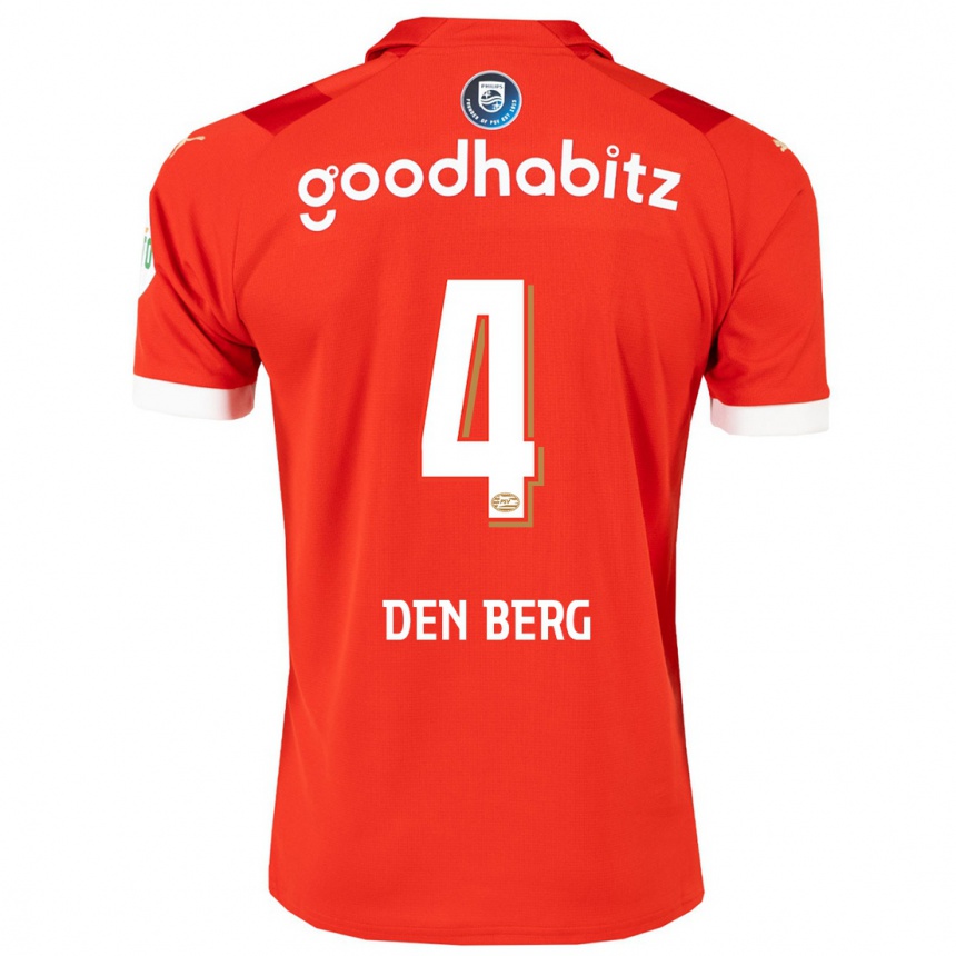 Men  Mandy Van Den Berg #4 Red Home Jersey 2023/24 T-Shirt