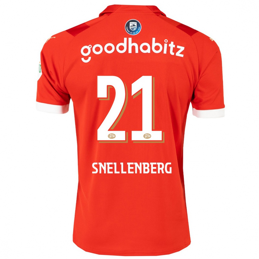 Men  Maxime Snellenberg #21 Red Home Jersey 2023/24 T-Shirt