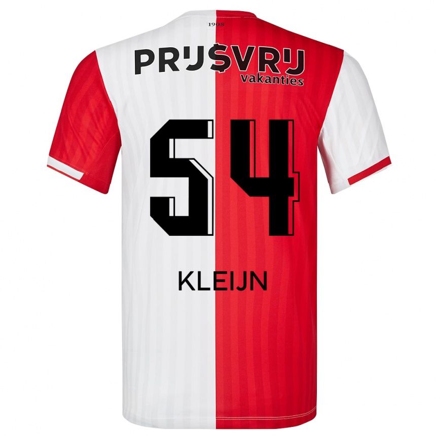 Men  Mike Kleijn #54 Red White Home Jersey 2023/24 T-Shirt