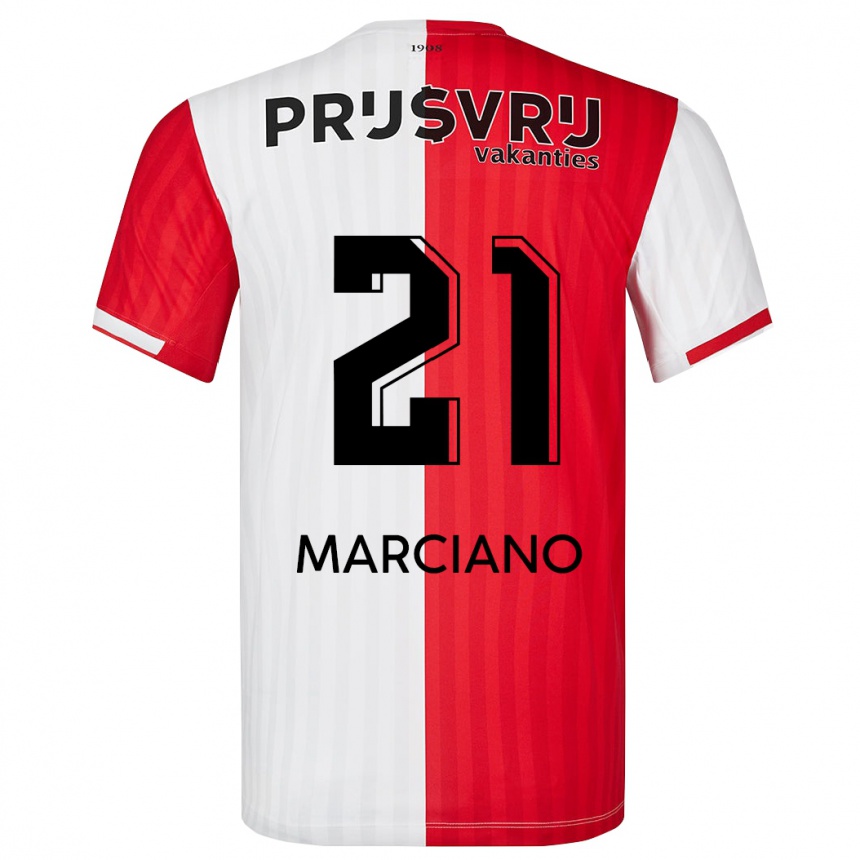 Men  Ofir Marciano #21 Red White Home Jersey 2023/24 T-Shirt