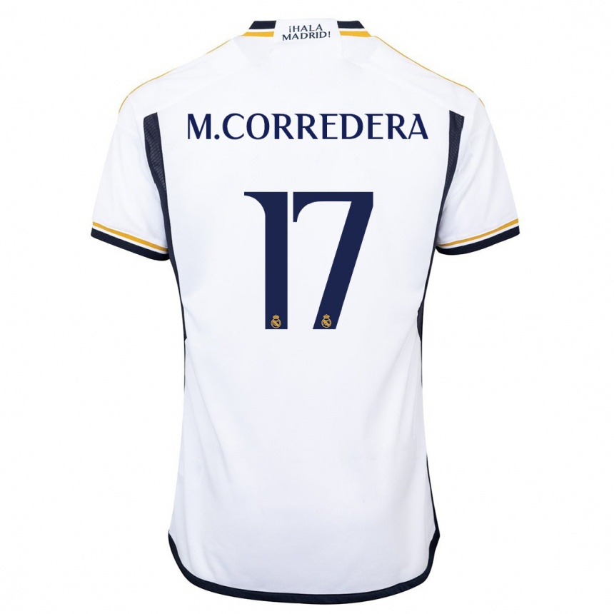 Men  Marta Corredera #17 White Home Jersey 2023/24 T-Shirt