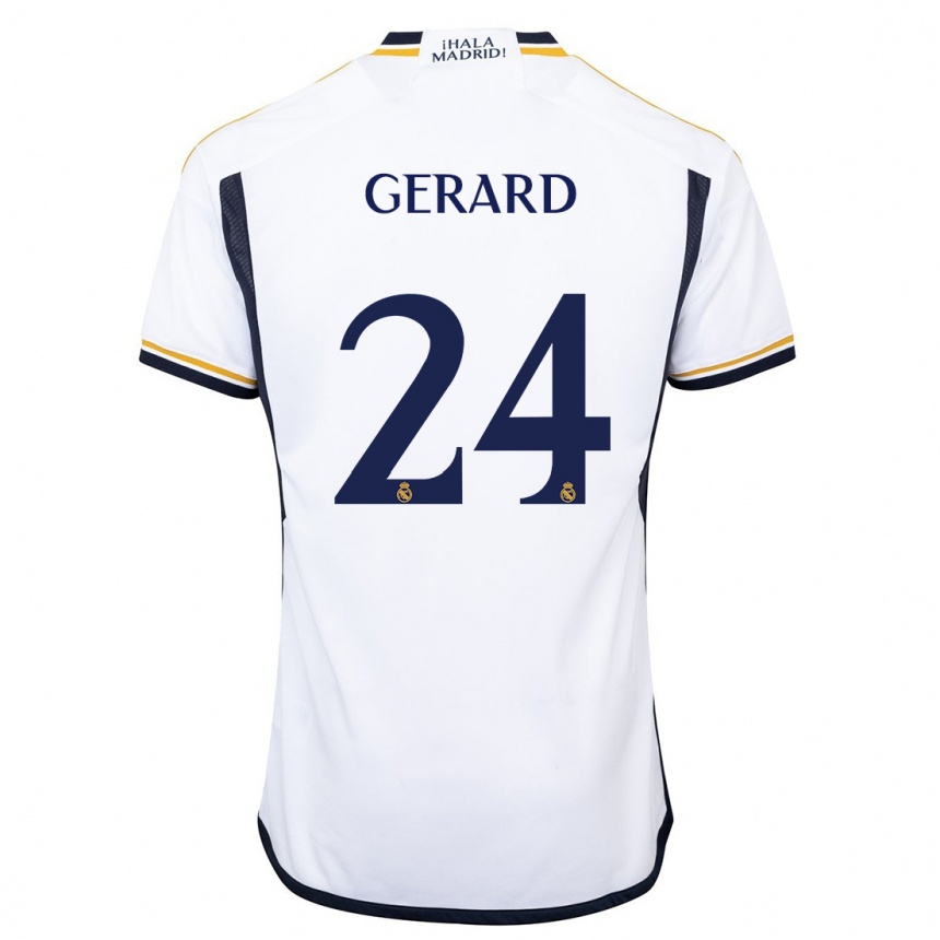 Men  Meline Gerard #24 White Home Jersey 2023/24 T-Shirt