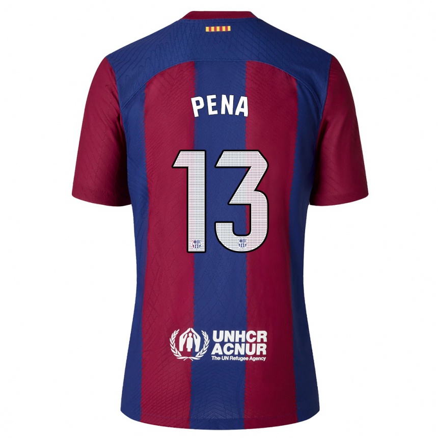 Men  Inaki Pena #13 Red Blue Home Jersey 2023/24 T-Shirt