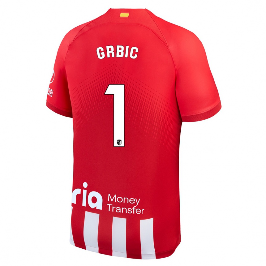 Men  Ivo Grbic #1 Red White Home Jersey 2023/24 T-Shirt