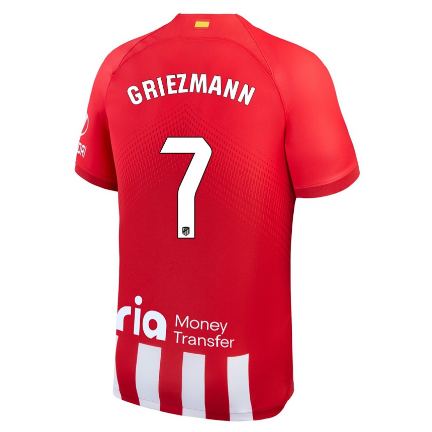 Men  Antoine Griezmann #7 Red White Home Jersey 2023/24 T-Shirt