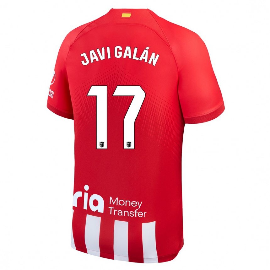 Men  Javi Galán #17 Red White Home Jersey 2023/24 T-Shirt