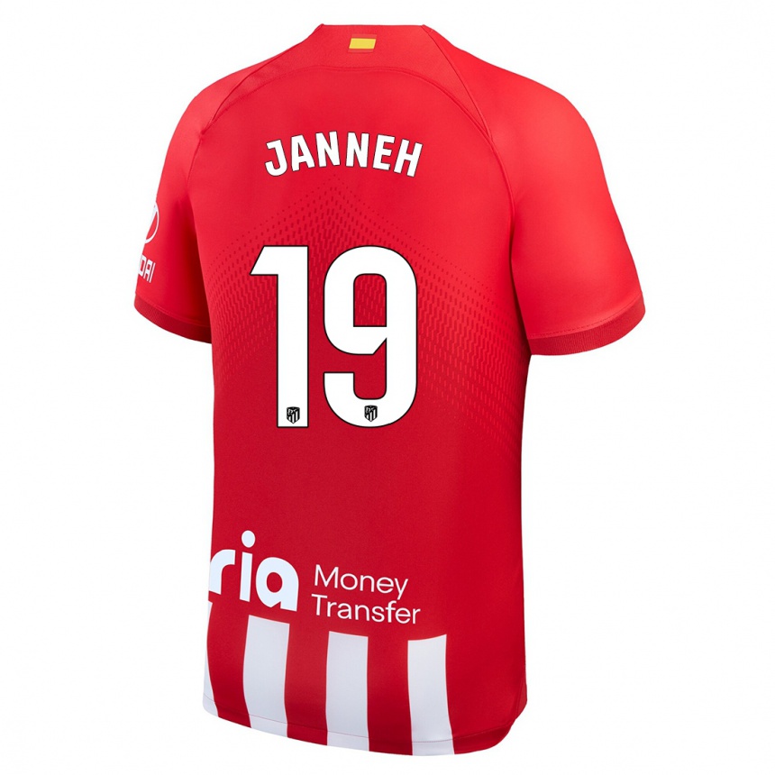 Men  Omar Janneh #19 Red White Home Jersey 2023/24 T-Shirt