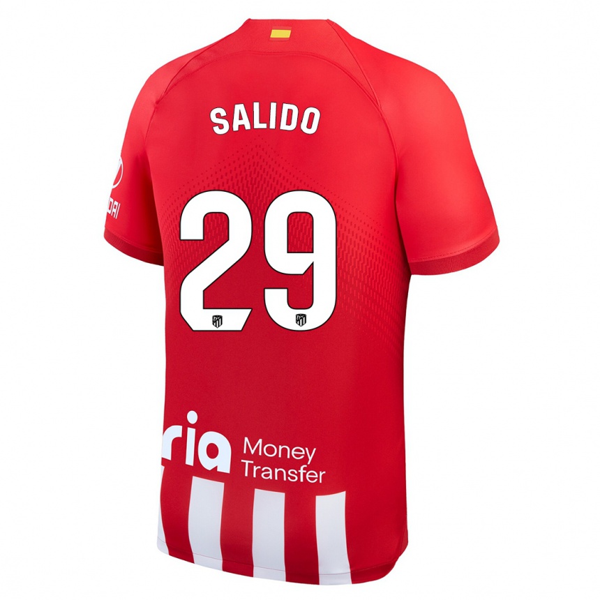 Men  Alberto Salido #29 Red White Home Jersey 2023/24 T-Shirt