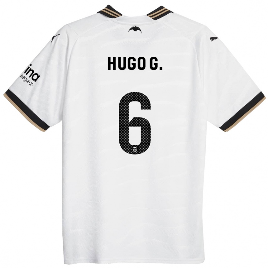 Men  Hugo Guillamon #6 White Home Jersey 2023/24 T-Shirt