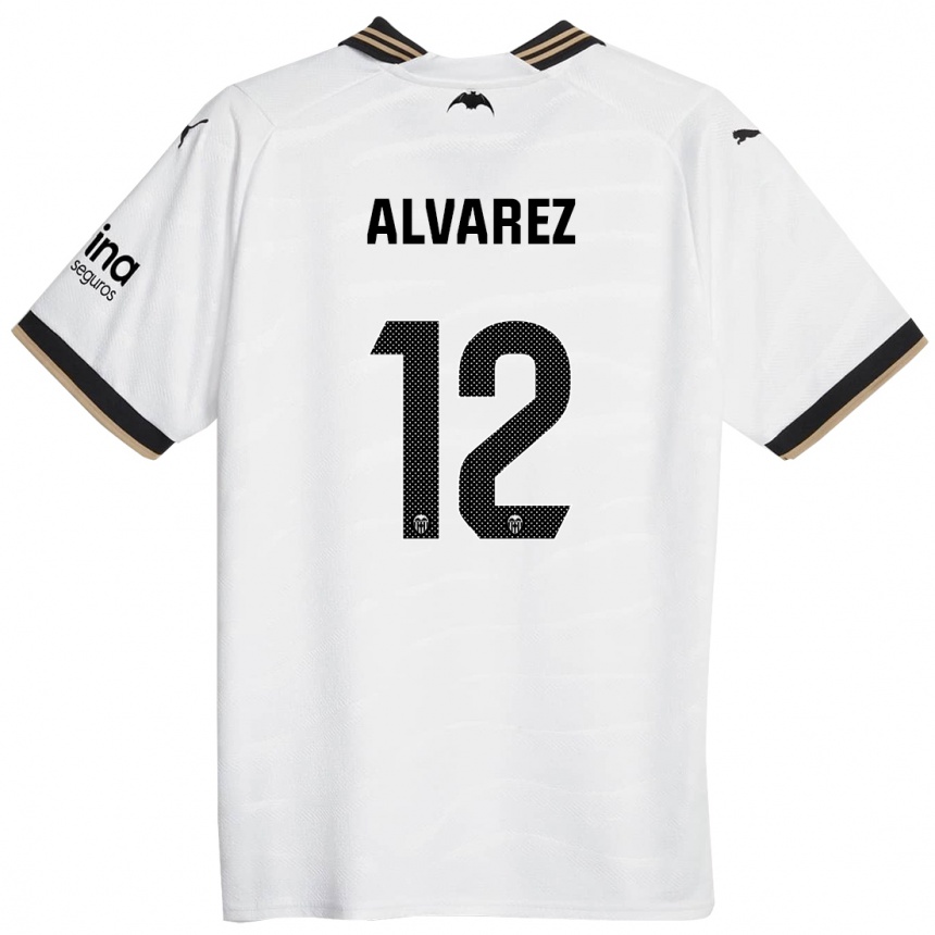 Men  Sofia Alvarez #12 White Home Jersey 2023/24 T-Shirt