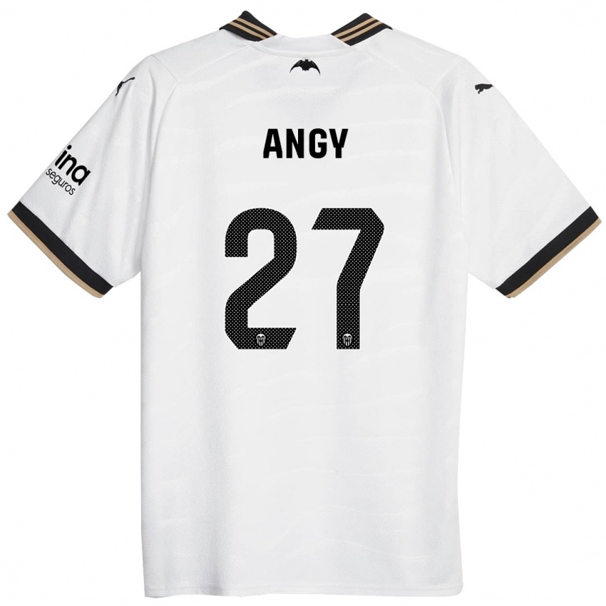 Men  Angy #27 White Home Jersey 2023/24 T-Shirt