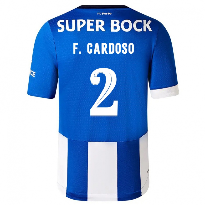 Men  Fabio Cardoso #2 Blue White Home Jersey 2023/24 T-Shirt