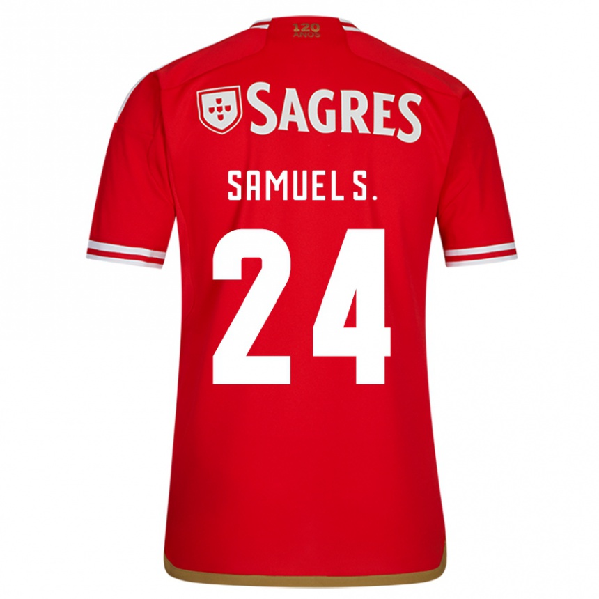 Men  Samuel Soares #24 Red Home Jersey 2023/24 T-Shirt