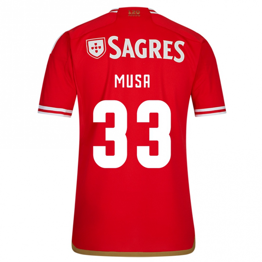 Men  Petar Musa #33 Red Home Jersey 2023/24 T-Shirt