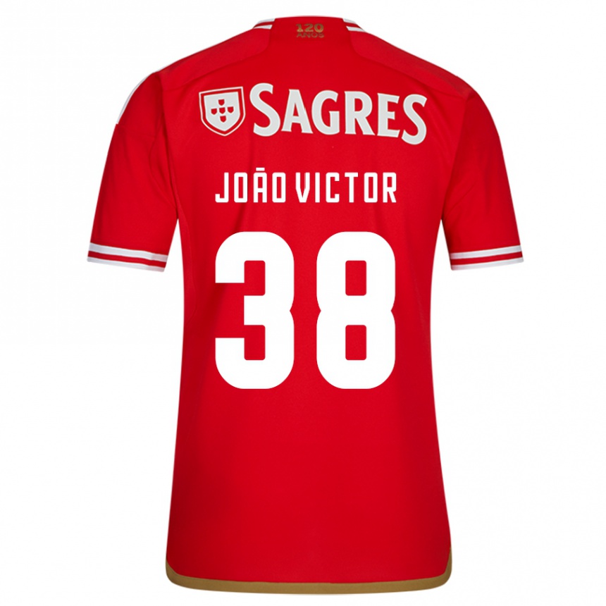 Men  Joao Victor #38 Red Home Jersey 2023/24 T-Shirt