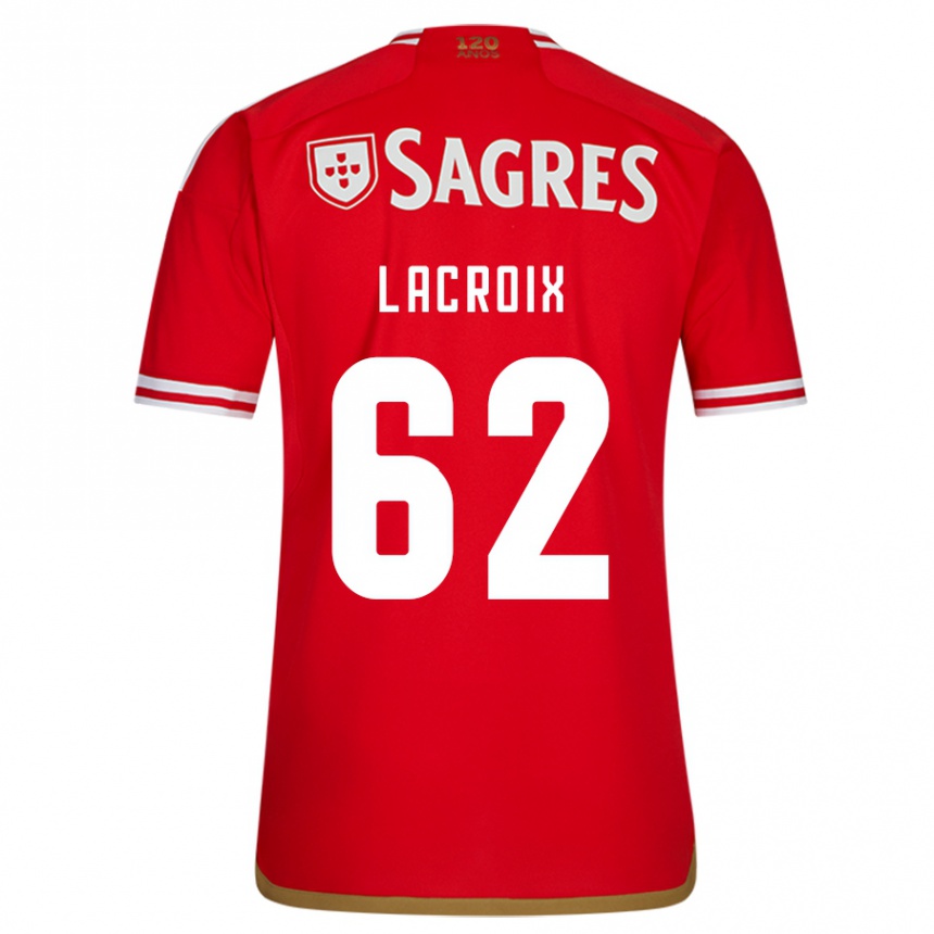 Men  Lenny Lacroix #62 Red Home Jersey 2023/24 T-Shirt