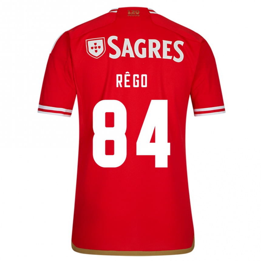 Men  João Rêgo #84 Red Home Jersey 2023/24 T-Shirt