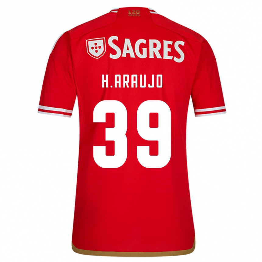 Men  Henrique Araujo #39 Red Home Jersey 2023/24 T-Shirt