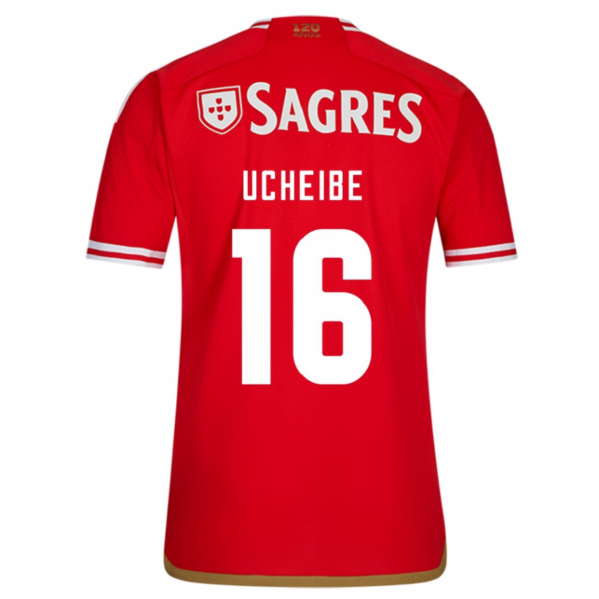 Men  Christy Ucheibe #16 Red Home Jersey 2023/24 T-Shirt
