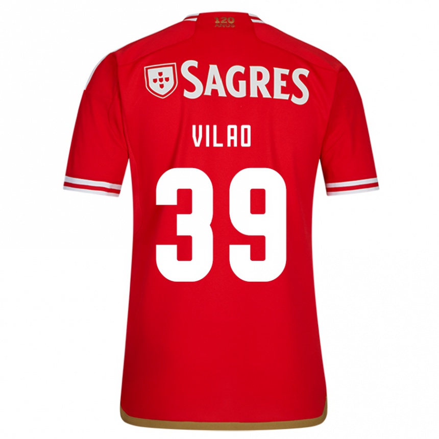 Men  Carolina Vilao #39 Red Home Jersey 2023/24 T-Shirt