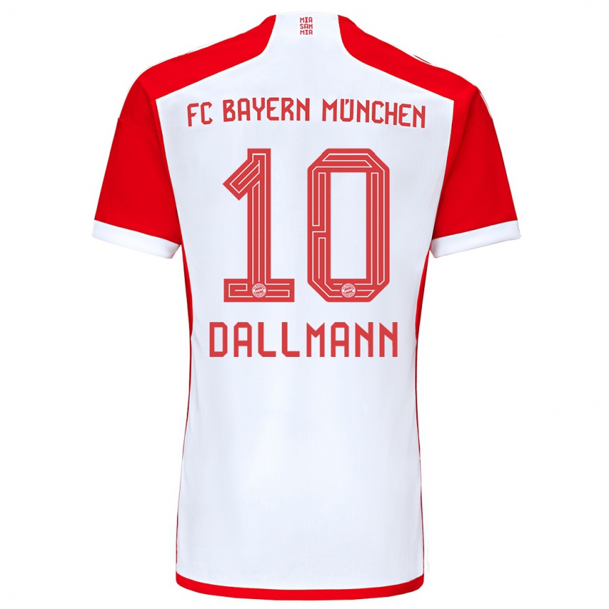 Men  Linda Dallmann #10 Red White Home Jersey 2023/24 T-Shirt