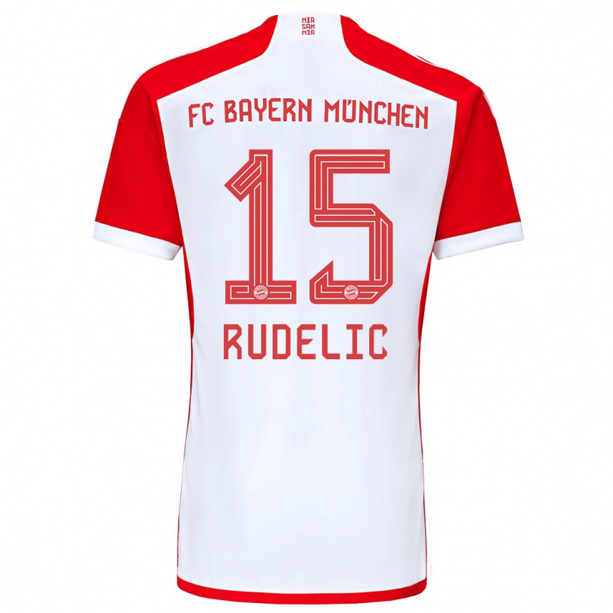 Men  Ivana Rudelic #15 Red White Home Jersey 2023/24 T-Shirt