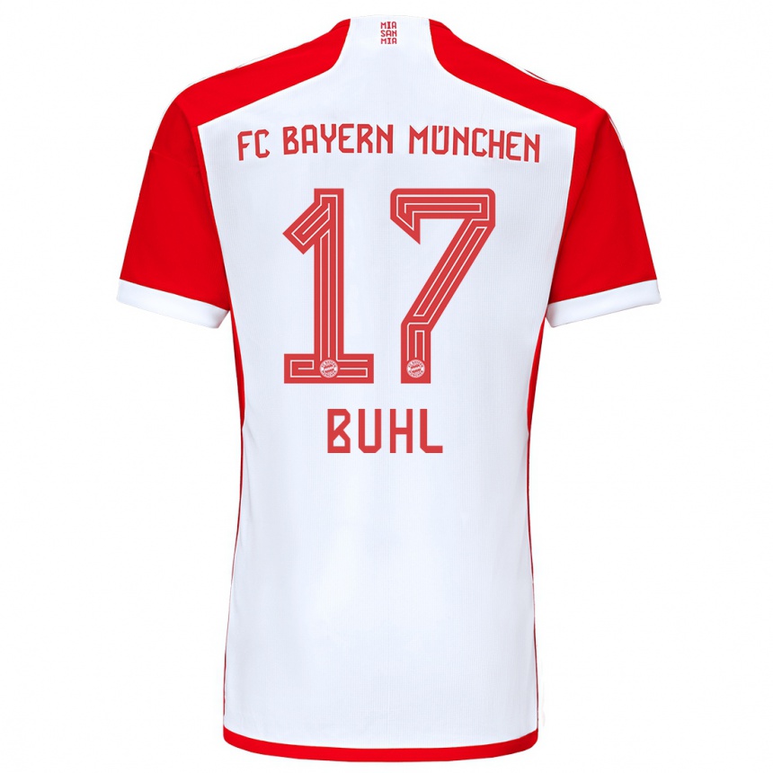 Men  Klara Buhl #17 Red White Home Jersey 2023/24 T-Shirt