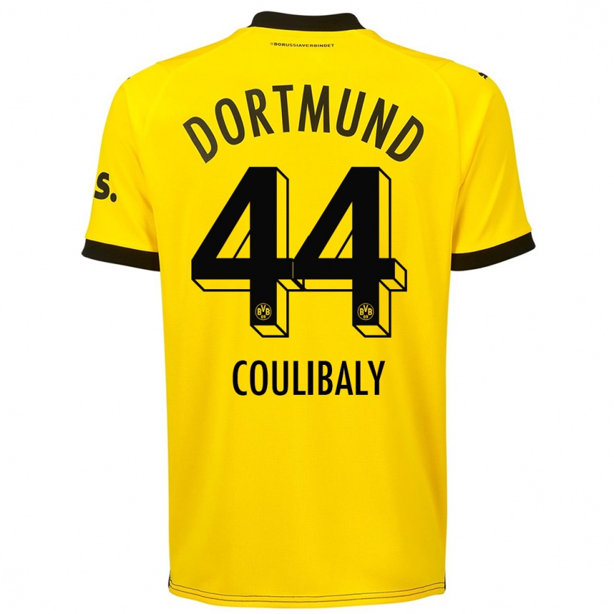 Men  Soumaila Coulibaly #44 Yellow Home Jersey 2023/24 T-Shirt