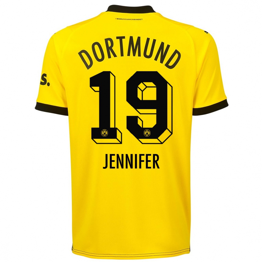 Men  Gutierrez Bermejo Jennifer #19 Yellow Home Jersey 2023/24 T-Shirt