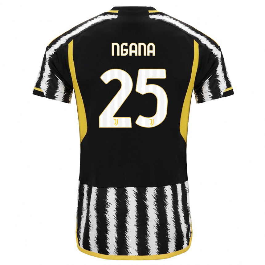 Men  Valdes Ngana #25 Black White Home Jersey 2023/24 T-Shirt