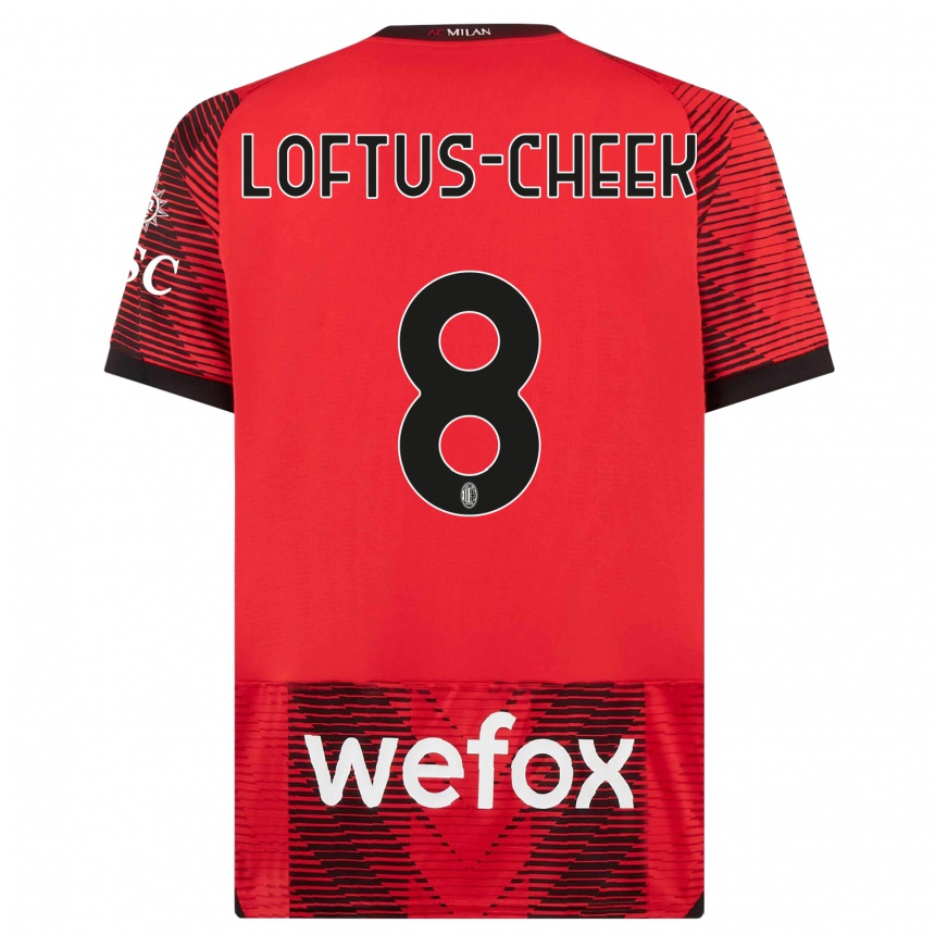 Men  Ruben Loftus-Cheek #8 Red  Black Home Jersey 2023/24 T-Shirt