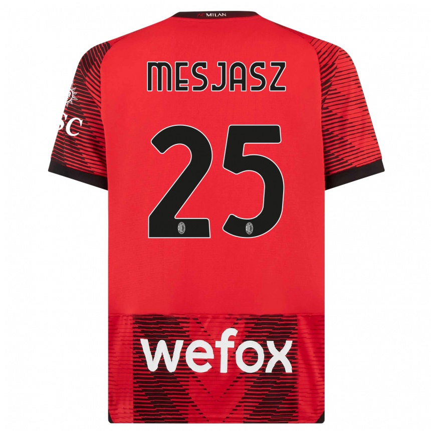 Men  Malgorzata Mesjasz #25 Red  Black Home Jersey 2023/24 T-Shirt