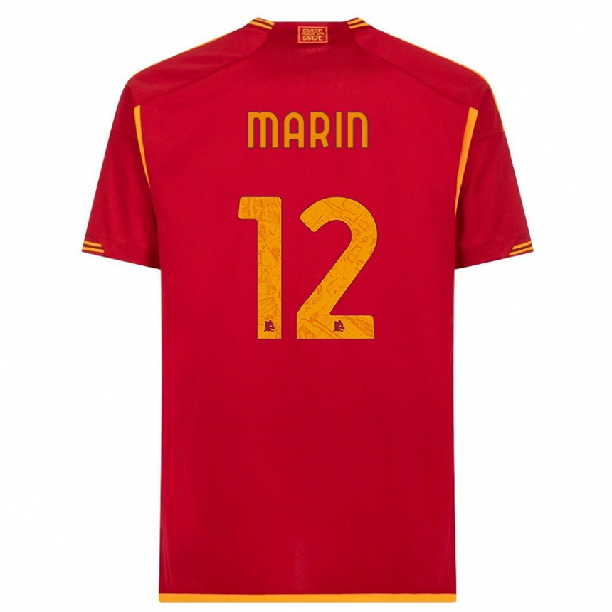 Men  Renato Marin #12 Red Home Jersey 2023/24 T-Shirt