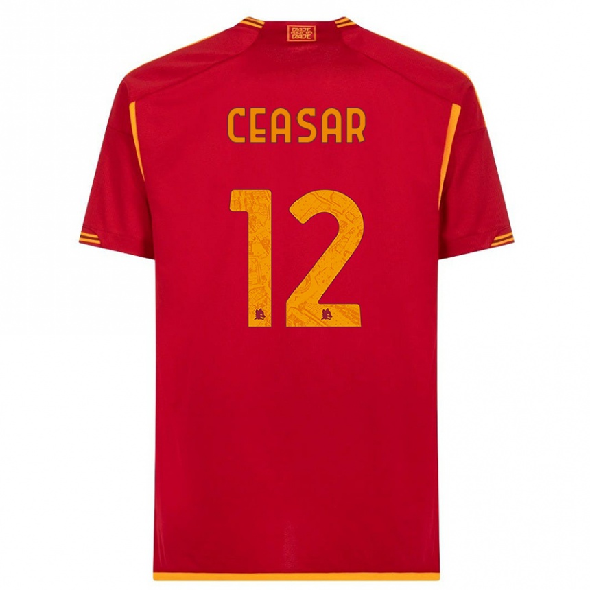 Men  Camelia Ceasar #12 Red Home Jersey 2023/24 T-Shirt