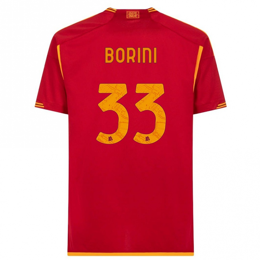 Men  Joyce Borini #33 Red Home Jersey 2023/24 T-Shirt