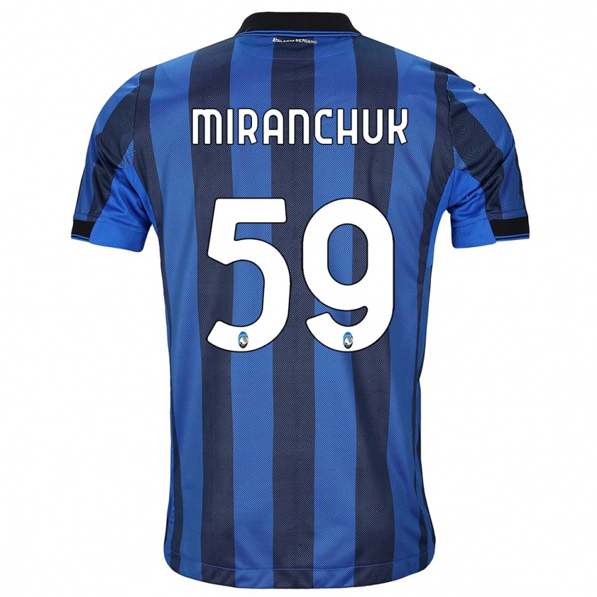 Men  Aleksey Miranchuk #59 Black Blue Home Jersey 2023/24 T-Shirt