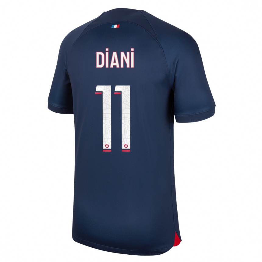 Men  Kadidiatou Diani #11 Blue Red Home Jersey 2023/24 T-Shirt