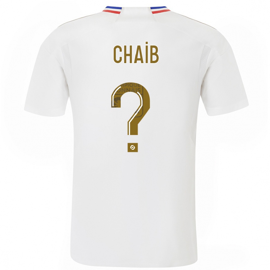 Men  Yacine Chaib #0 White Home Jersey 2023/24 T-Shirt