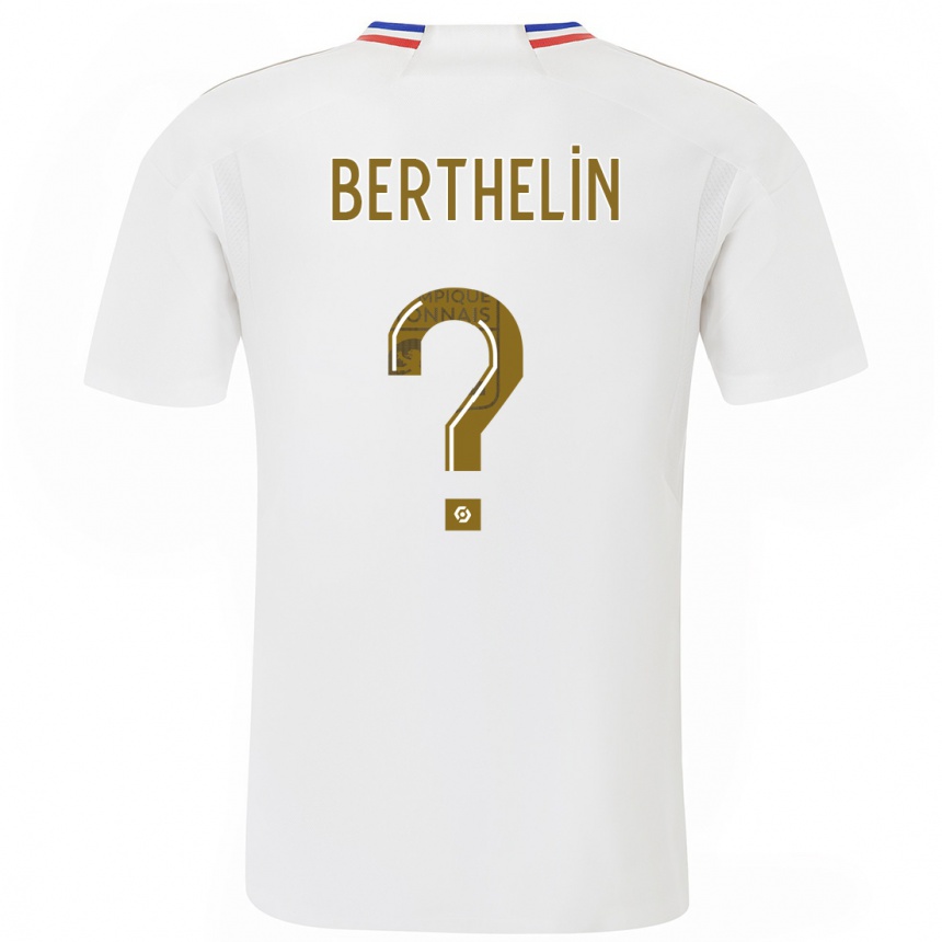 Men  Romain Berthelin #0 White Home Jersey 2023/24 T-Shirt