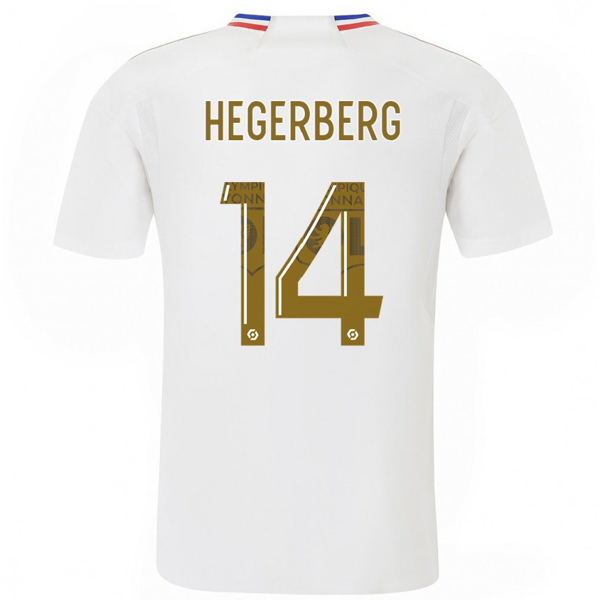 Men  Ada Hegerberg #14 White Home Jersey 2023/24 T-Shirt