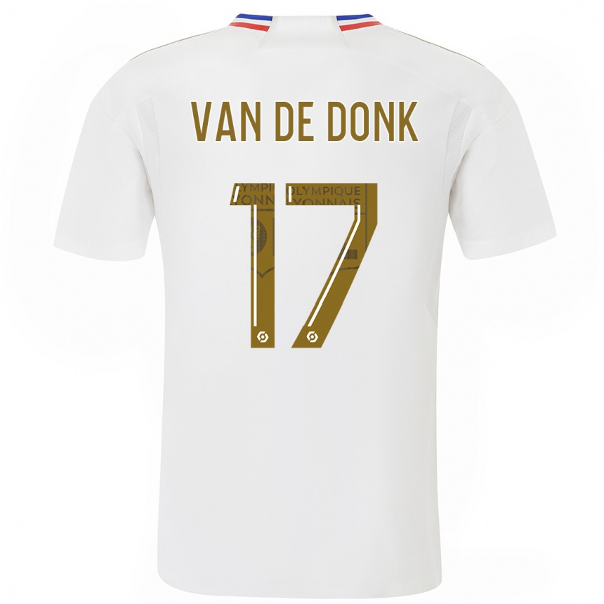 Men  Danielle Van De Donk #17 White Home Jersey 2023/24 T-Shirt